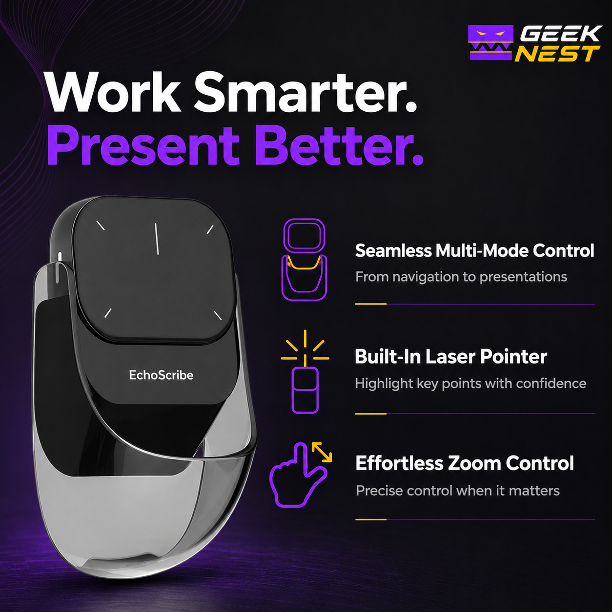 EchoScribe AI Air Mouse — Present, Click and Record Hands-Free