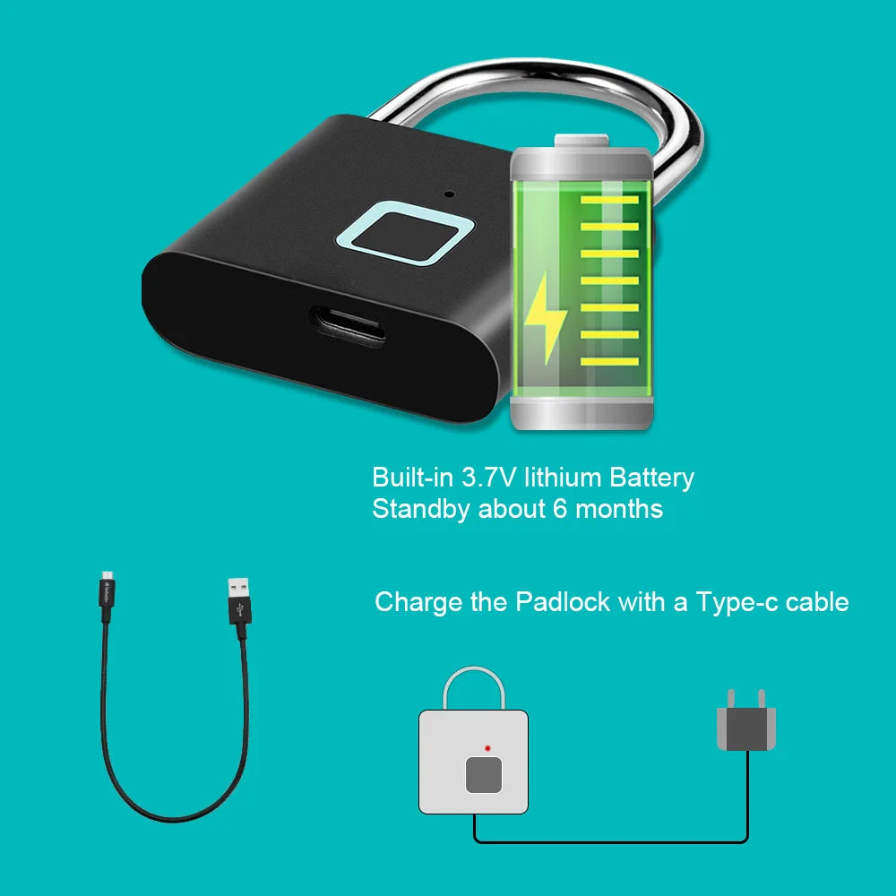 Cadeado com Leitor de Impressão Digital BioLock