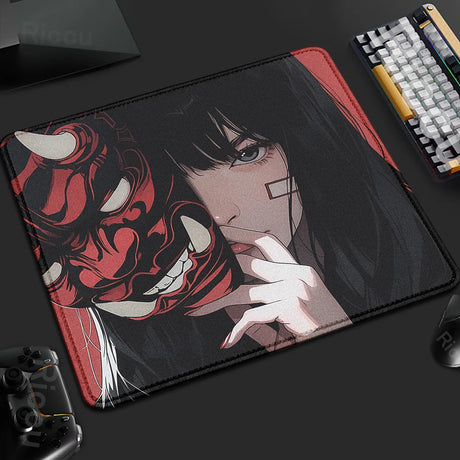 Crimson Mask Desk Mat